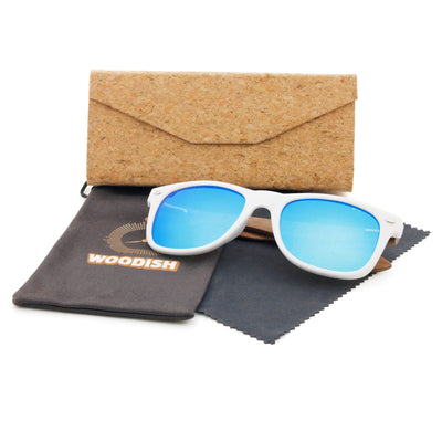 Blue Lens Polarized Walnut Sunglasses S704 Unisex Sunglasses Retsing Eyewear 