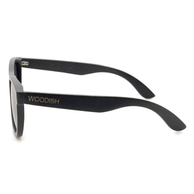 Gray Lens Polarized Black Bamboo Sunglasses 3140-9 Unisex Sunglasses Retsing Eyewear 