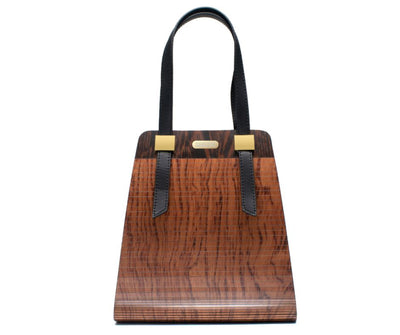 Audrey Wooden Burma Padauk Tote Bag Woodish 