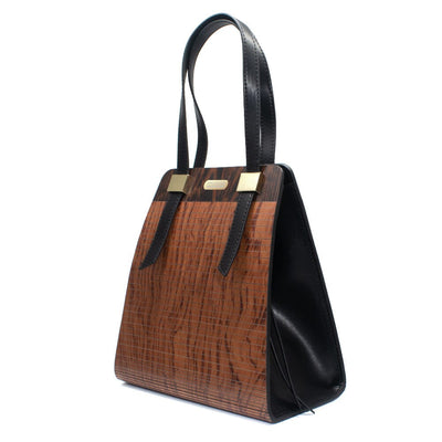 Audrey Wooden Burma Padauk Tote Bag Woodish 