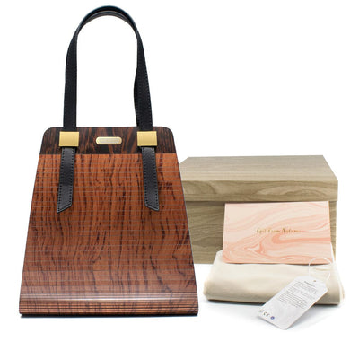 Audrey Wooden Burma Padauk Tote Bag Woodish 