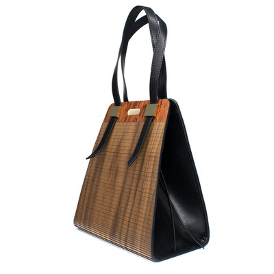Audrey Wooden Walnut Tote Bag Woodish 