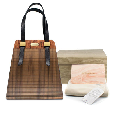 Audrey Wooden Walnut Tote Bag Woodish 