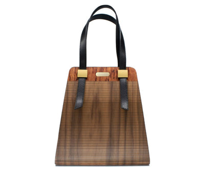 Audrey Wooden Walnut Tote Bag Woodish 