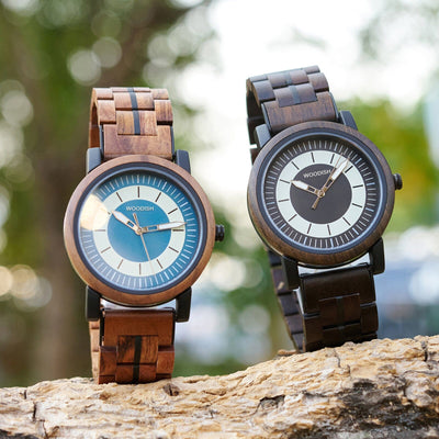 Classic Wooden Men’s Watch with Bold Dual-Tone Dial GT168-2 Men's watch Bobo Bird 