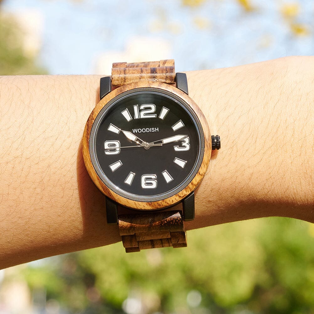 Contemporary Wooden Men’s Watch with Striking Contrast Dial GT168-1 Men's watch Bobo Bird 