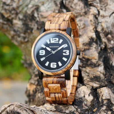 Contemporary Wooden Men’s Watch with Striking Contrast Dial GT168-1 Men's watch Bobo Bird 