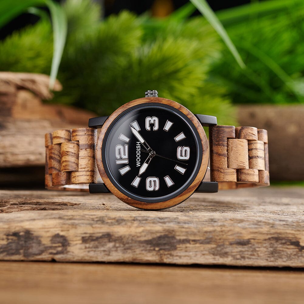 Contemporary Wooden Men’s Watch with Striking Contrast Dial GT168-1 Men's watch Bobo Bird 