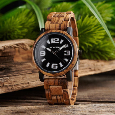 Contemporary Wooden Men’s Watch with Striking Contrast Dial GT168-1 Men's watch Bobo Bird 
