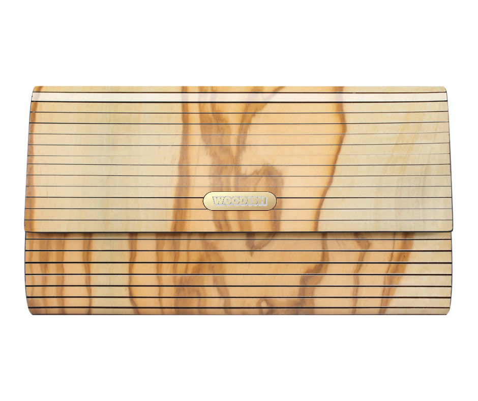 Danae Wooden Olive Clutch Bag Woodish 