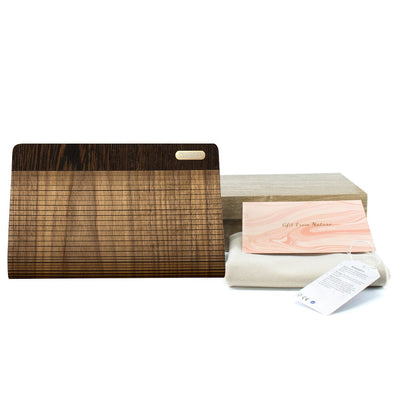 Emilia Wooden Walnut Wristlet Bag Woodish 