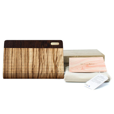 Emilia Wooden Zebra Wristlet Bag Woodish 