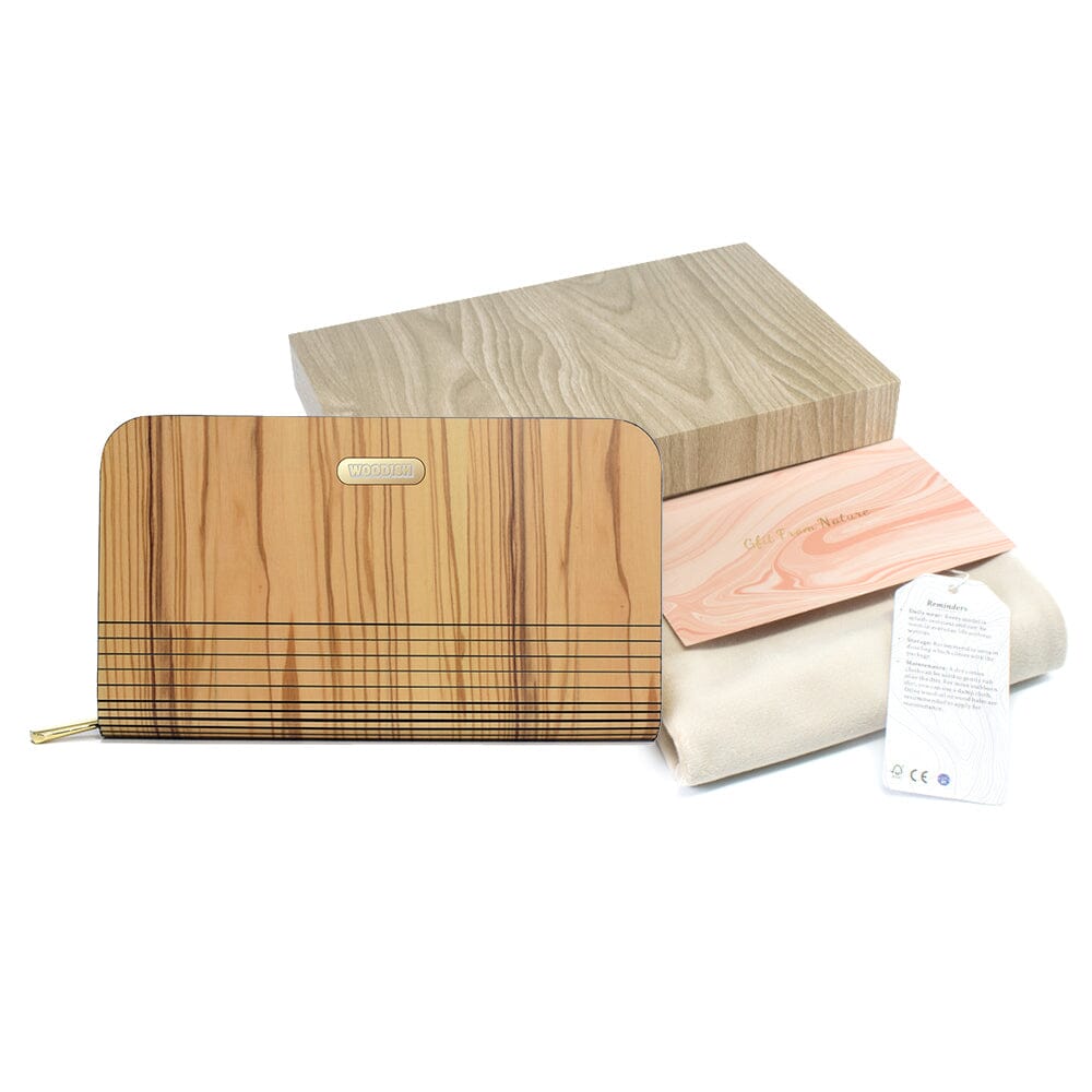 Gillian Wooden Olive Wallet Woodish 