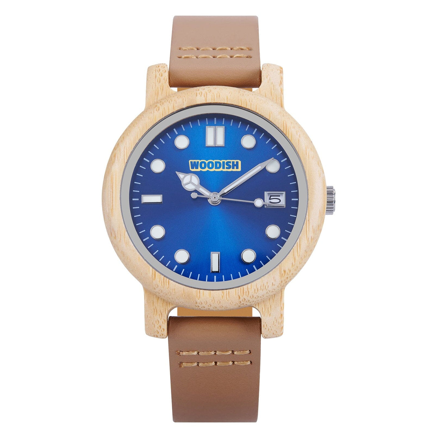 Timeless Blue Wooden Women’s Watch with Rich Brown Strap GT182-1 Men's watch Bobo Bird 