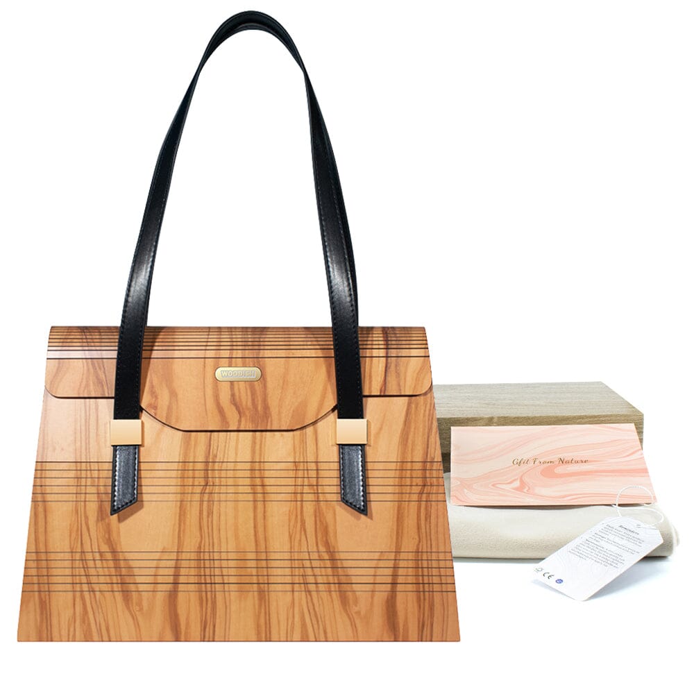 Zara Wooden Olive Tote Bag Woodish 