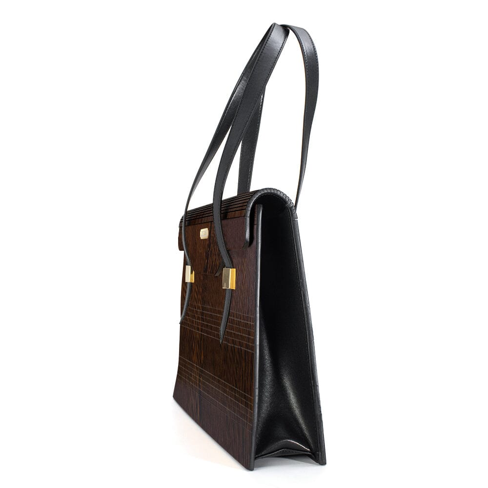 Zara Wooden Wenge Tote Bag Woodish 