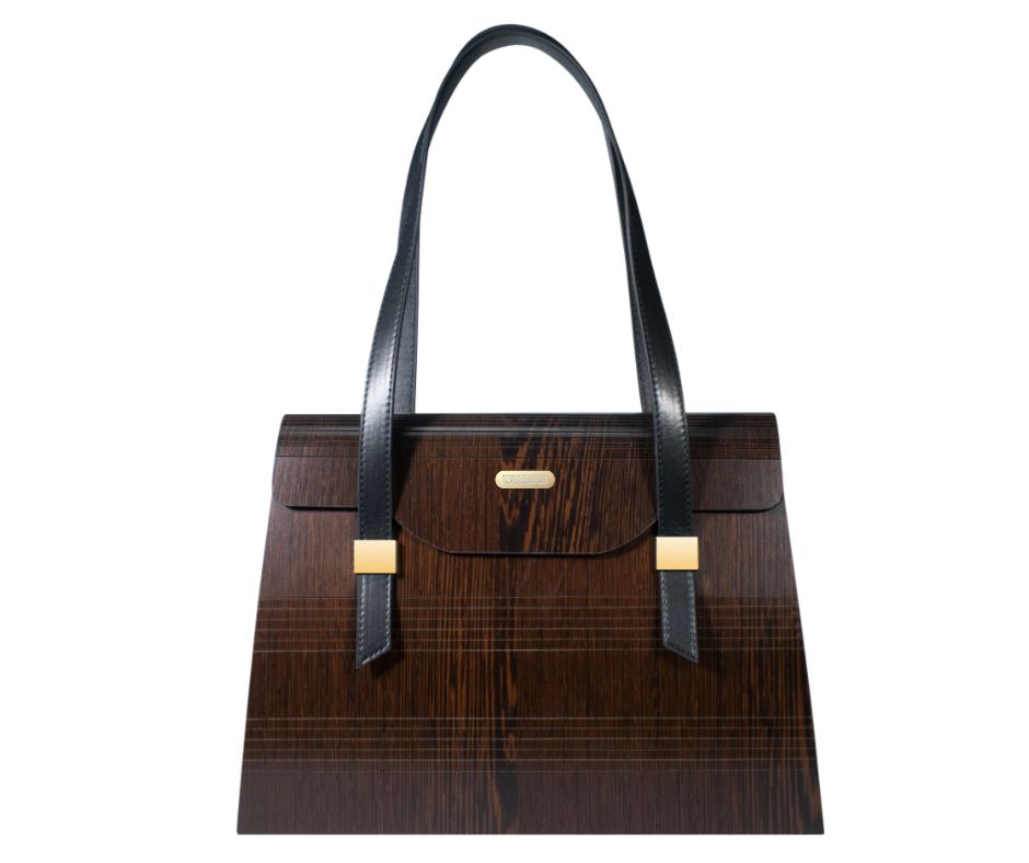 Zara Wooden Wenge Tote Bag Woodish 