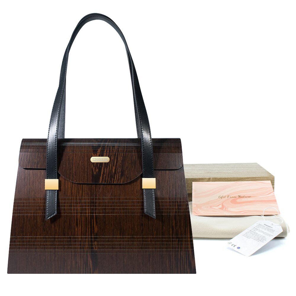 Zara Wooden Wenge Tote Bag Woodish 