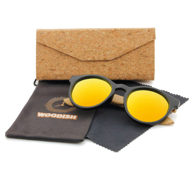 Bamboo With Yellow Polarized Lens Sunglasses S913 Unisex Sunglasses Retsing Eyewear 