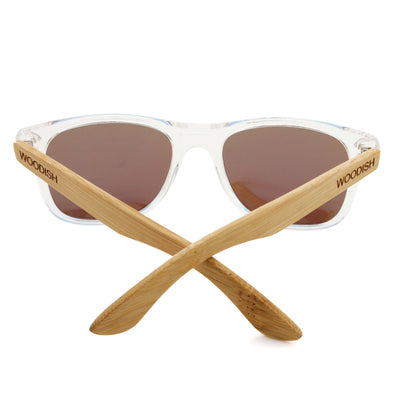 Blue Lens Polarized Bamboo Sunglasses S738 Unisex Sunglasses Retsing Eyewear 