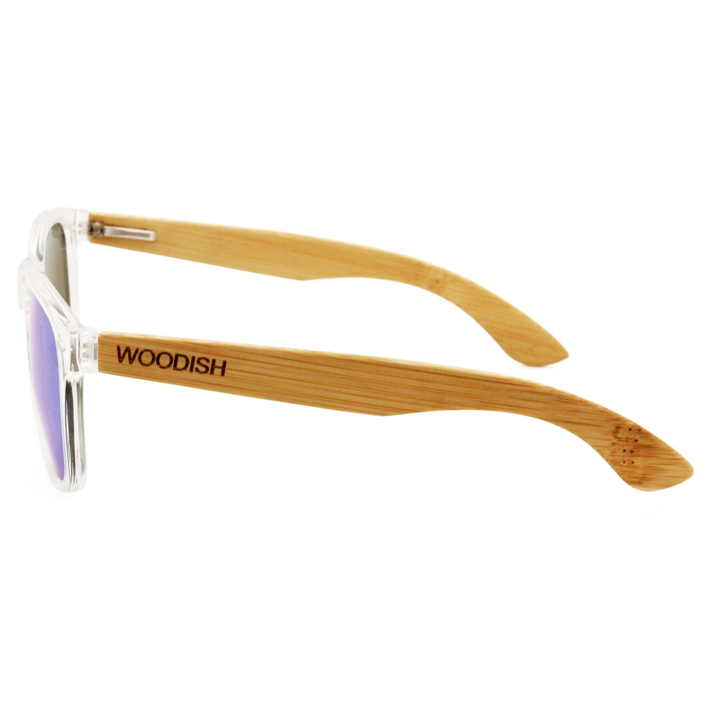 Blue Lens Polarized Bamboo Sunglasses S738 Unisex Sunglasses Retsing Eyewear 