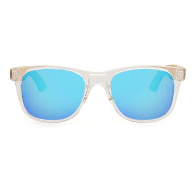 Blue Lens Polarized Bamboo Sunglasses S738 Unisex Sunglasses Retsing Eyewear 