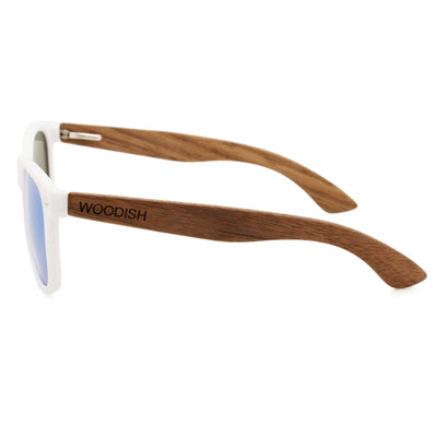 Blue Lens Polarized Walnut Sunglasses S704 Unisex Sunglasses Retsing Eyewear 