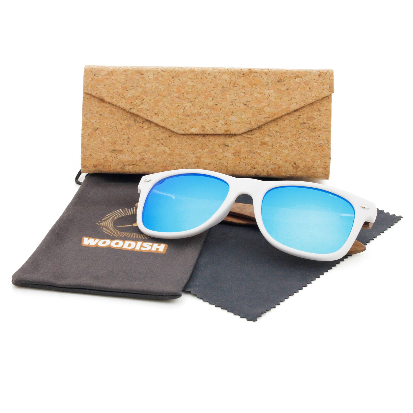 Blue Lens Polarized Walnut Sunglasses S704 Unisex Sunglasses Retsing Eyewear 