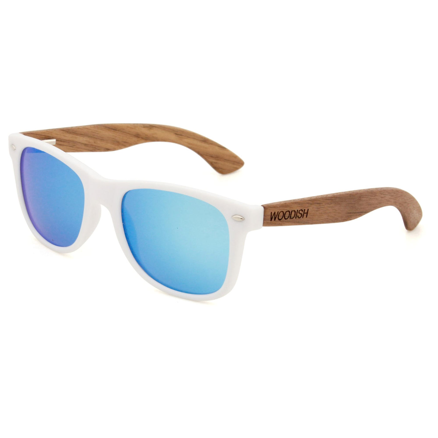 Blue Lens Polarized Walnut Sunglasses S704 Unisex Sunglasses Retsing Eyewear 