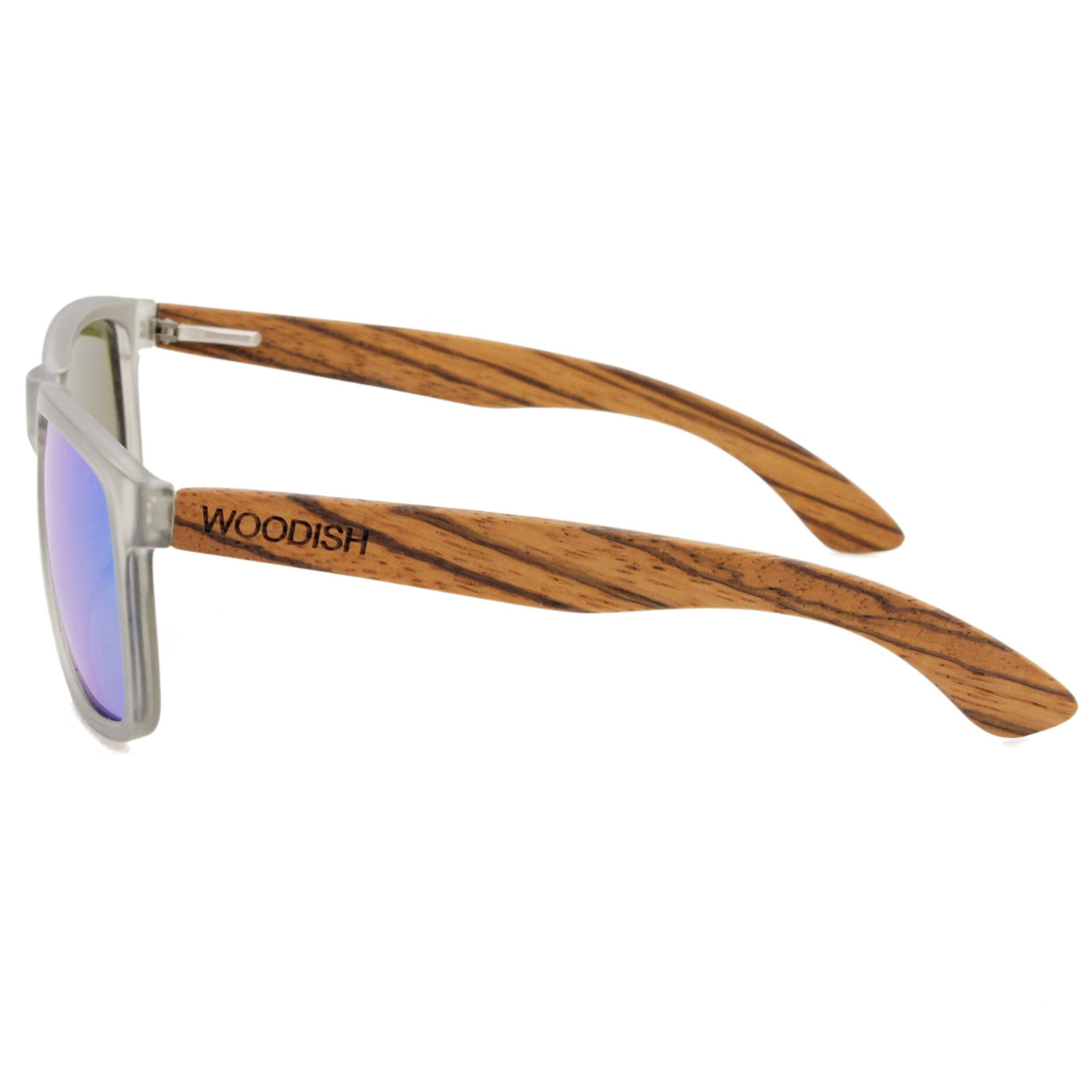 Blue Lens Polarized Zebrawood Sunglasses S408 Unisex Sunglasses Retsing Eyewear 