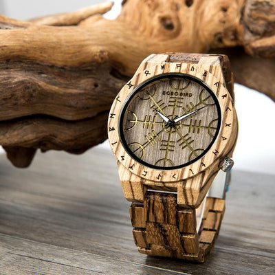 BOBO BIRD HANDMADE RUNIC CIRCLE WOODEN WATCH FOR WOMEN T16-2 Women's watch Bobo Bird 