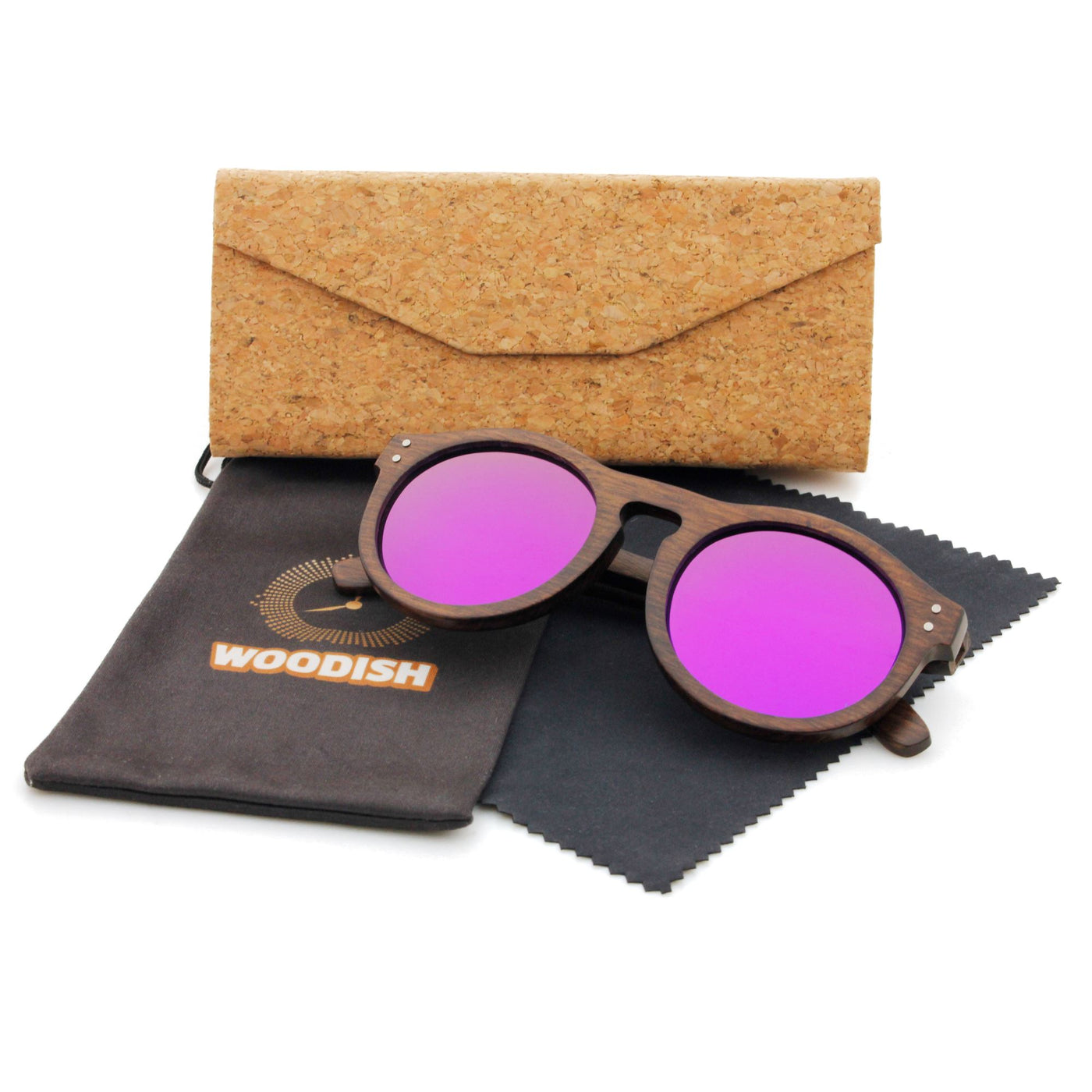 Brown Duwood Purple Lens Polarized Sunglasses 4260-2 Unisex Sunglasses Retsing Eyewear 