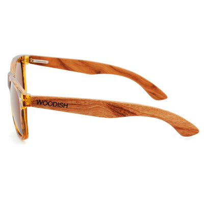 Brown Lens Polarized Bubinga Wood Sunglasses S733 Unisex Sunglasses Retsing Eyewear 