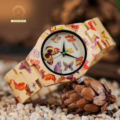 Butterfly Ladies Wood Watch O20 Women's watch Bobo Bird 