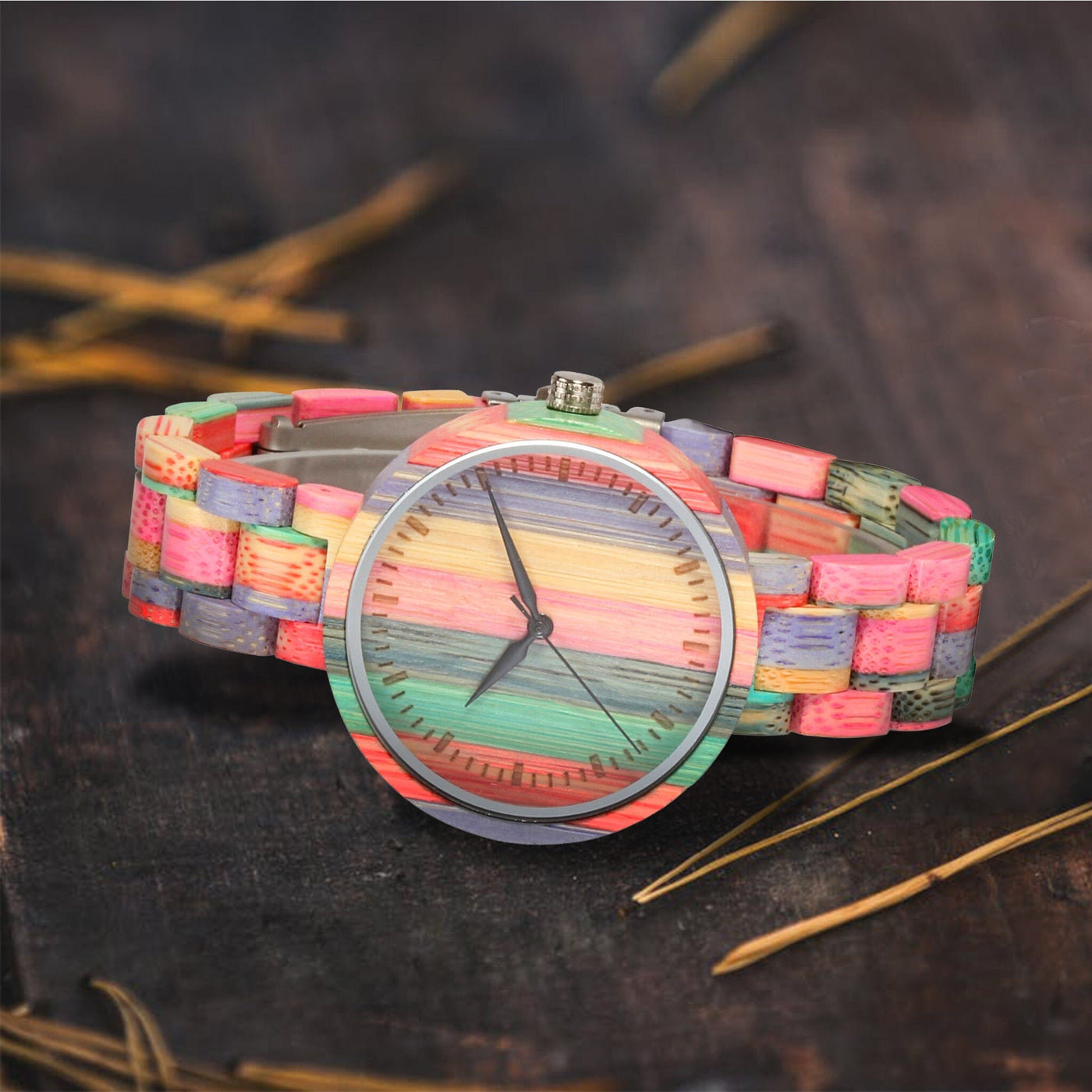 Colourful Bamboo Watch for Ladies - T8002 Women's watch Free Man 