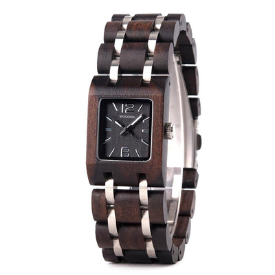 ELEGANT SQUARE DIAL WOMEN'S WOODEN WATCH - S03-1 Bobo Bird 