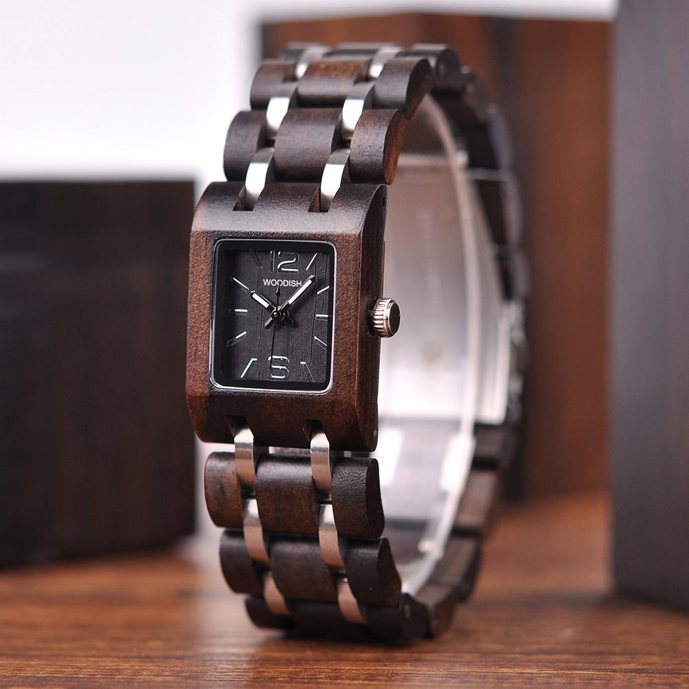 ELEGANT SQUARE DIAL WOMEN'S WOODEN WATCH - S03-1 Bobo Bird 