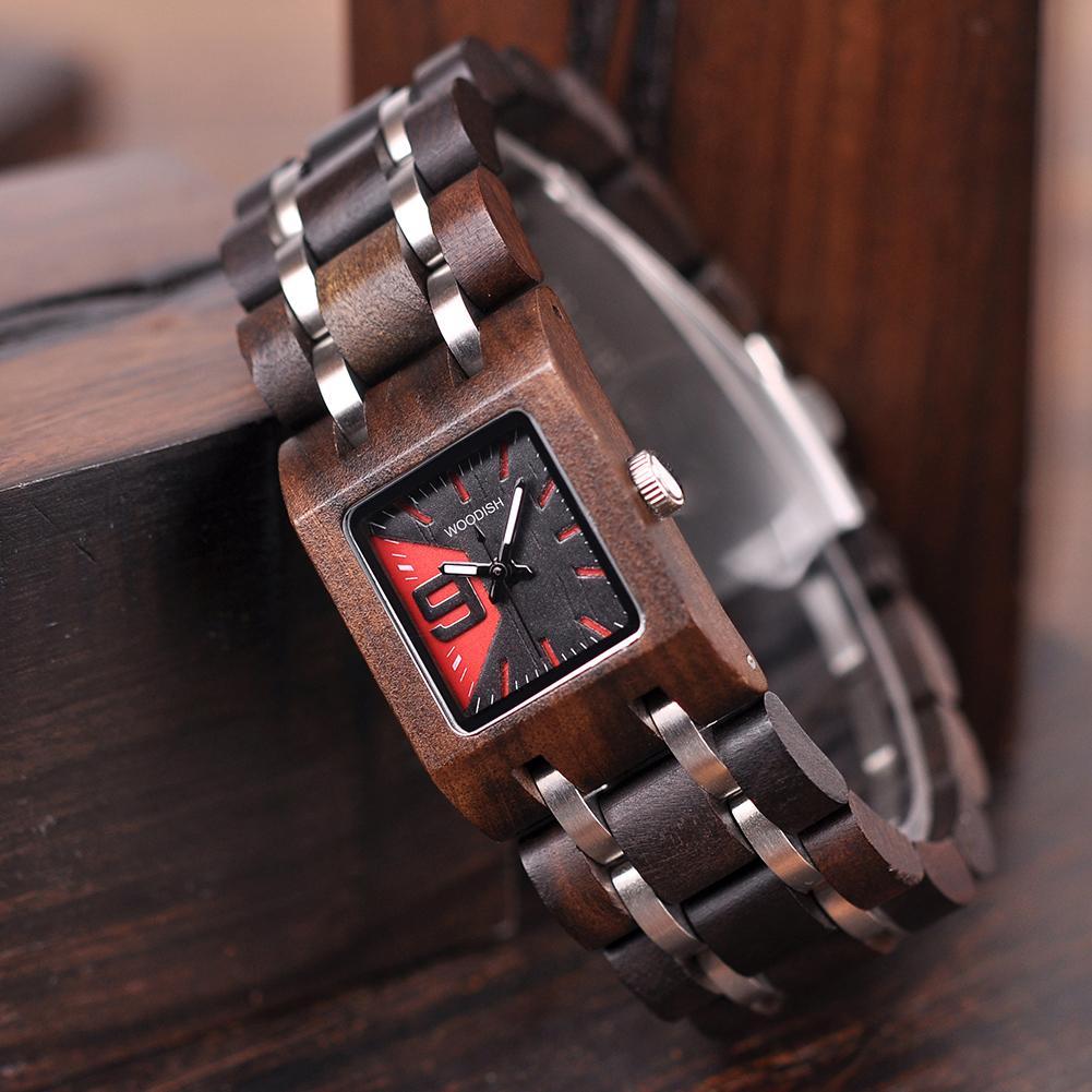 ELEGANT SQUARE DIAL WOMEN'S WOODEN WATCH - S03-2 Women's watch Bobo Bird 