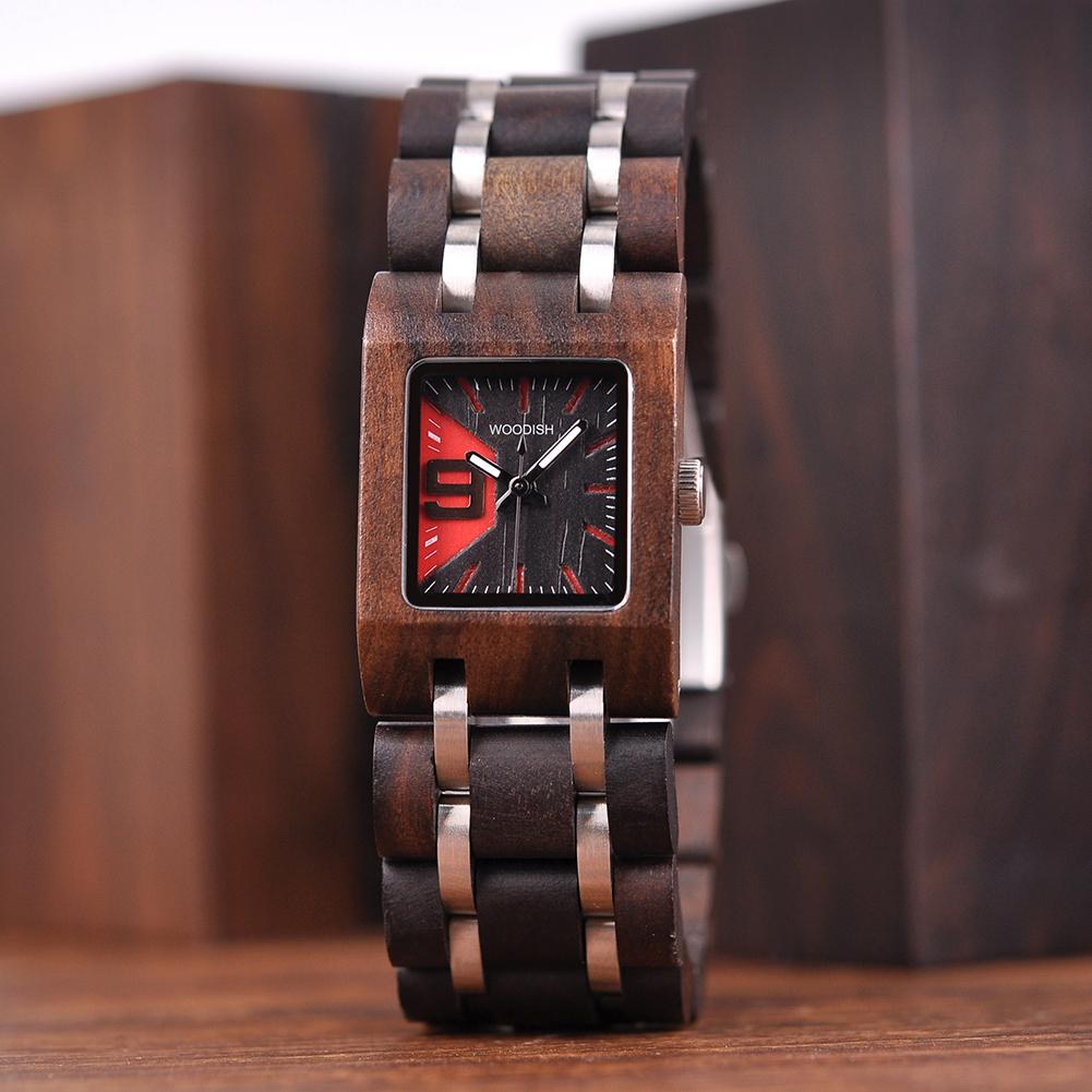 ELEGANT SQUARE DIAL WOMEN'S WOODEN WATCH - S03-2 Women's watch Bobo Bird 