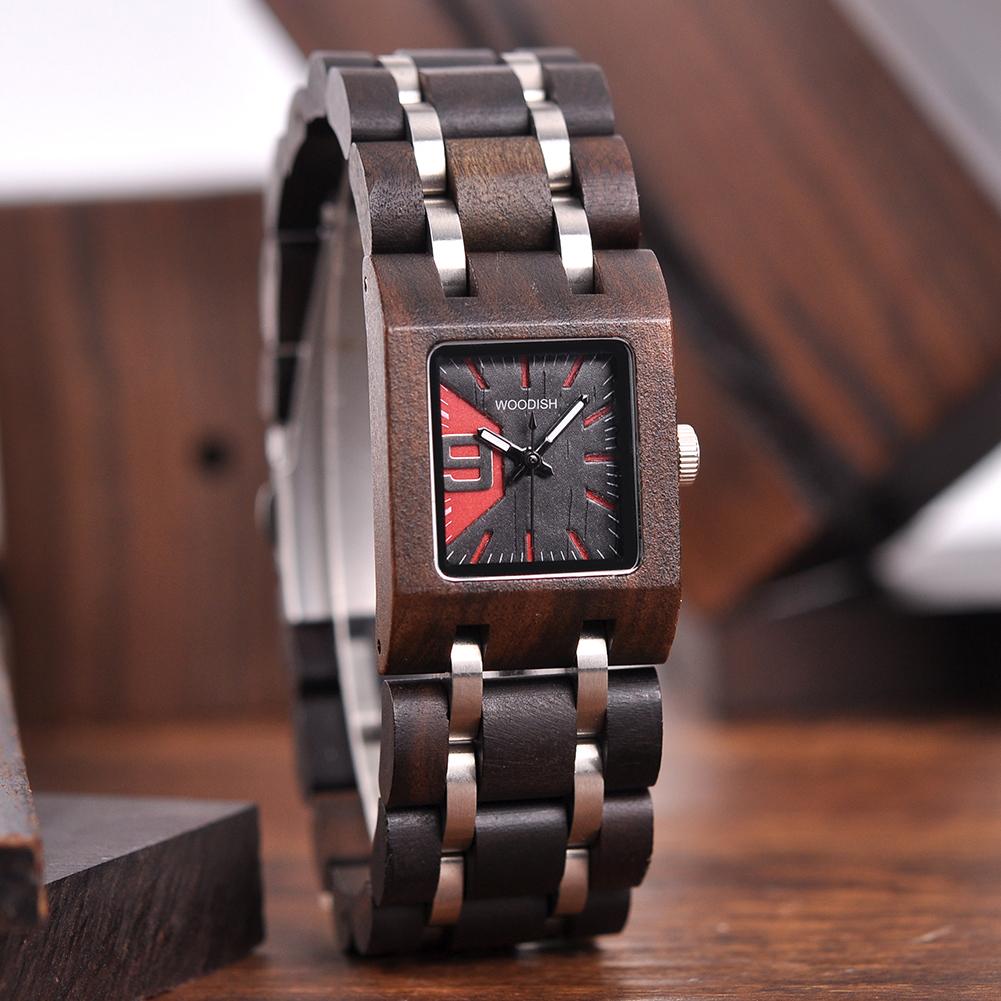 ELEGANT SQUARE DIAL WOMEN'S WOODEN WATCH - S03-2 Women's watch Bobo Bird 