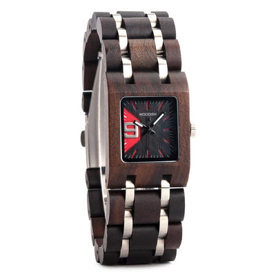 ELEGANT SQUARE DIAL WOMEN'S WOODEN WATCH - S03-2 Women's watch Bobo Bird 