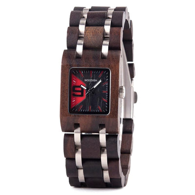 ELEGANT SQUARE DIAL WOMEN'S WOODEN WATCH - S03-2 Women's watch Bobo Bird 