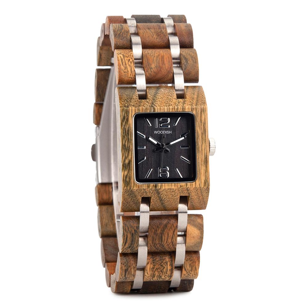 ELEGANT SQUARE DIAL WOMEN'S WOODEN WATCH - S03-3 Women's watch Bobo Bird 