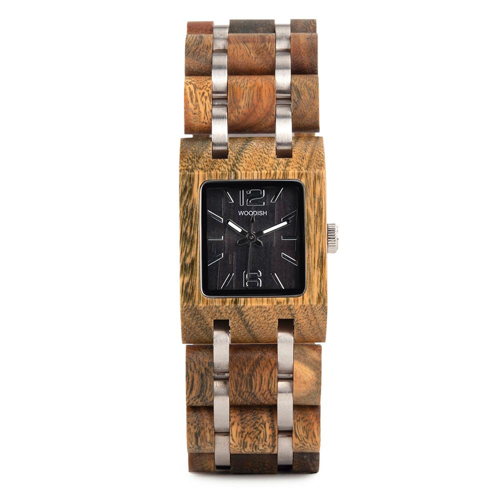 ELEGANT SQUARE DIAL WOMEN'S WOODEN WATCH - S03-3 Women's watch Bobo Bird 