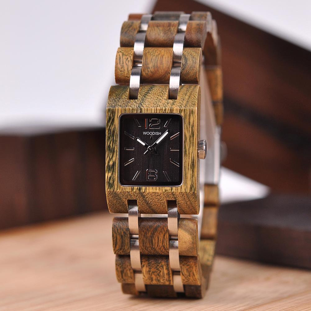 ELEGANT SQUARE DIAL WOMEN'S WOODEN WATCH - S03-3 Women's watch Bobo Bird 