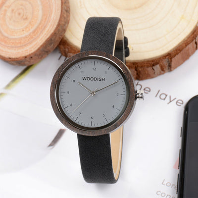 Elegant Wooden Ebony Watch for Ladies ZW167-2 Women's watch Free Man 