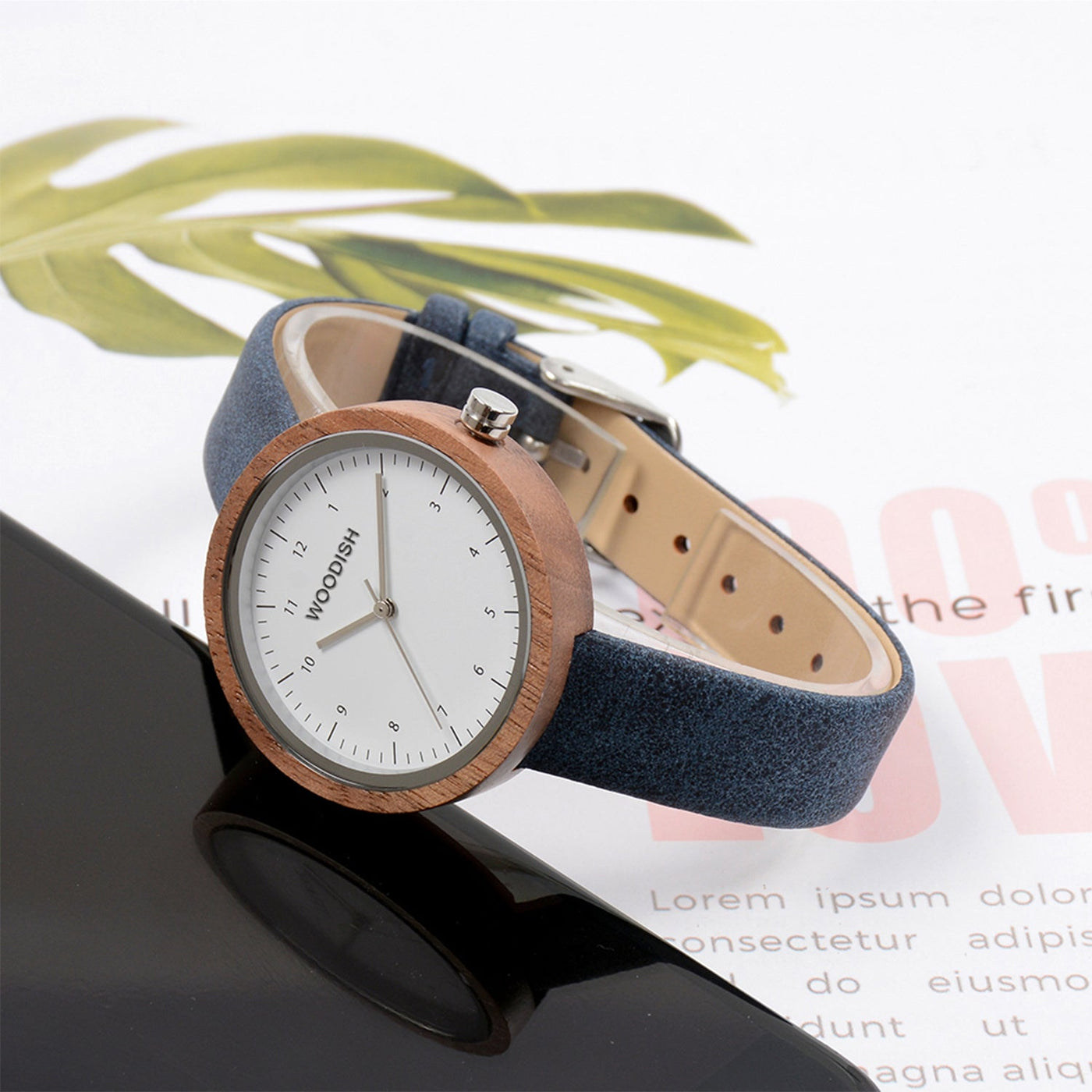 Elegant Wooden Walnut Watch for Ladies ZW167-3 Women's watch Free Man 