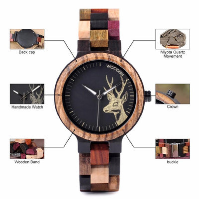 Elk Wooden Womens Watch P14-3 Women's watch Bobo Bird 