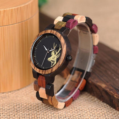 Elk Wooden Womens Watch P14-3 Women's watch Bobo Bird 