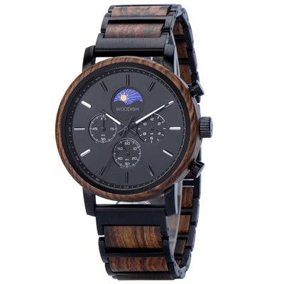 Finished Tigerwood and Stainless Steel Watch for Men GT121-1 Men's watch Bobo Bird 